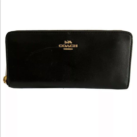 Handbags - Coach black leather wallet